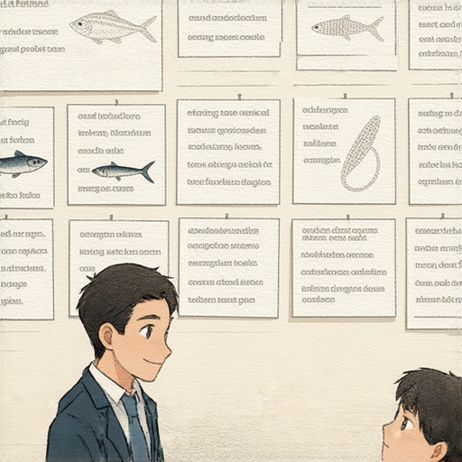 海鮮英文學習課程，外籍老師一對一教學，內容涵蓋魚餌、魷魚、鮪魚等海鮮術語，適合希望提升英語水平的學習者，加強海鮮相關詞彙掌握。