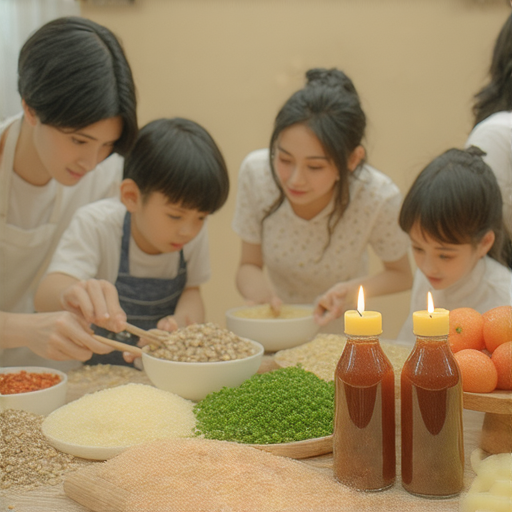 學英文的學生與外籍老師一起探索蠔油和蠟燭的製作過程，專注交流提高英文能力，營造輕鬆學習氛圍，讓學習變得有趣且實用。