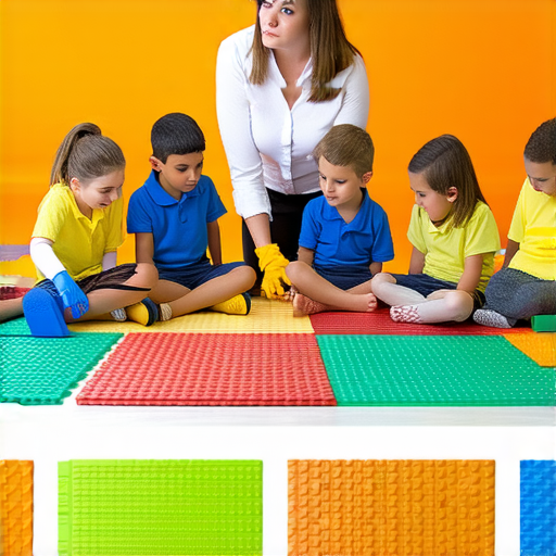 探索膠材的不同應用，圖片展示各種膠地板、膠手套等產品，外籍老師在教室中與學生互動，讓學習膠材英文更生動有趣，增強學習體驗與知識分享。