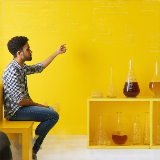 外籍老師一對一教學，學習酒精與酵母的概念，互動式學習環境，吸引學生探索科學知識。