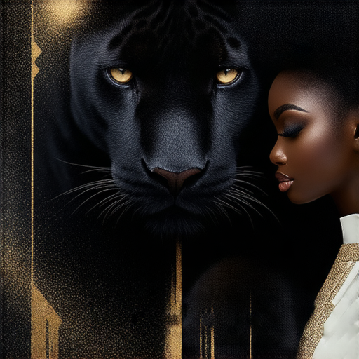 探索黑色魅力的圖片，展示黑豹象徵力量與優雅，黑金卡代表高端生活，外籍老師一對一授課，幫助學生掌握專業英語，提升學習效果。