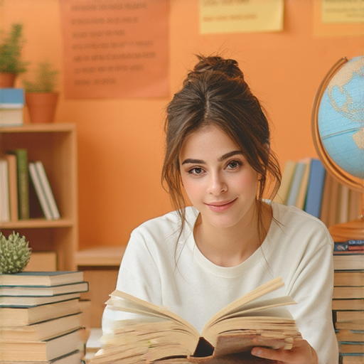 一名正在參加一對一外籍英文教學的學生，專注地與外籍教師交流，背景展示學習環境，強調自由、自理、戀愛與工作的生活方式，吸引更多人加入英文學習。