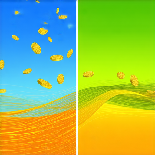 自由落體與自由貿易的對比圖，展示物體自由下墜的運動與貿易的流動，吸引學習者了解科學與經濟的奧秘，並強調一對一外籍英文教學的優勢。