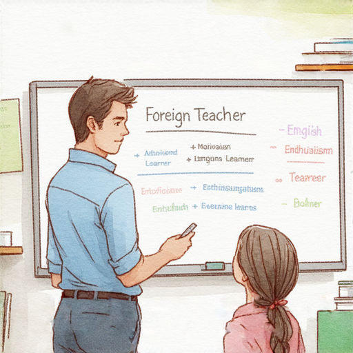 破解補交英文的秘訣，展現外籍老師一對一教學的情境，學習者專注於提升英文水平，表現出積極學習的氛圍，適合各階段英語學習者。