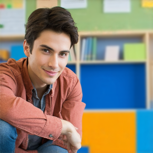 外籍老師一對一教學場景，學生專注學習英文，老師引導解說，背景顯示現代教室環境，強調補習英文的優質選擇，開啟學習新階段。