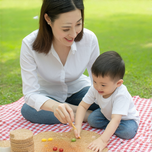 探索量的無窮可能性，圖片展示外籍英文老師與學員在野餐環境中互動，強調一對一量身訂製的學習體驗，營造輕鬆有趣的學習氛圍。