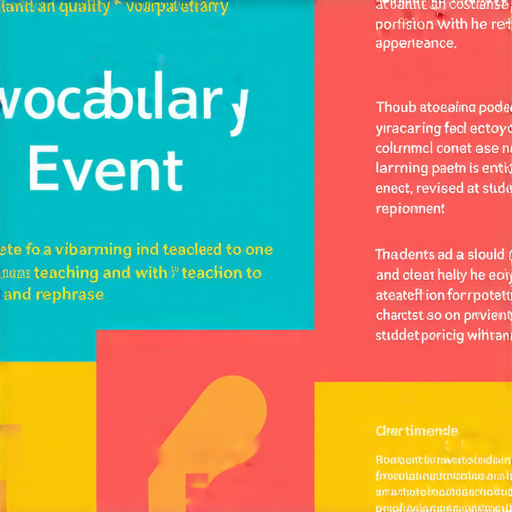 立即學習的活動海報，主題為複診與複述等英文單字，強調與外籍老師一對一的教學方式，輕鬆掌握英語，吸引學生參加。