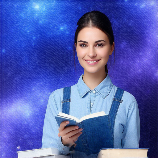 一名外籍老師正在教授學生金融與語言技巧，背景顯示銀河主題，象徵著探索知識的奧秘，突顯一對一教學的重要性，助學生掌握英語和金融領域。