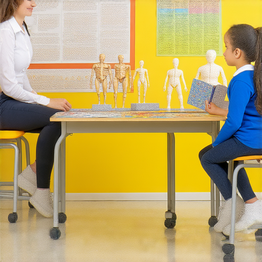 揭開解剖學的秘密的圖片，展現一對一外籍老師教學場景，專注的學生和互動學習，助您提升英文能力，突破自我，學習解剖學與英語的雙重挑戰。