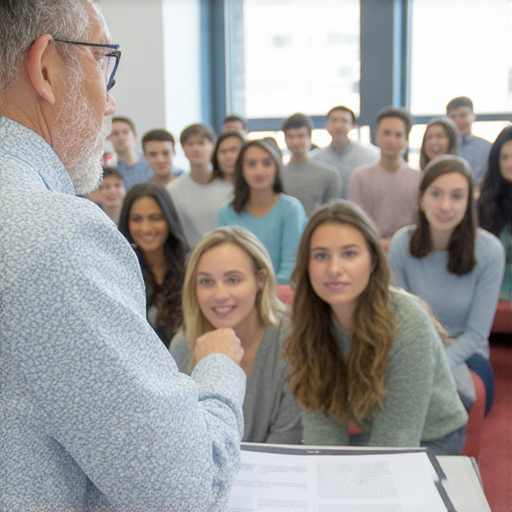 揭開針刺無紡布與鋼筋混凝土的秘密，專家外籍老師授課場景，學員們專注學習，提升英語能力，探索材料原理與應用，讓語言學習與實務結合。