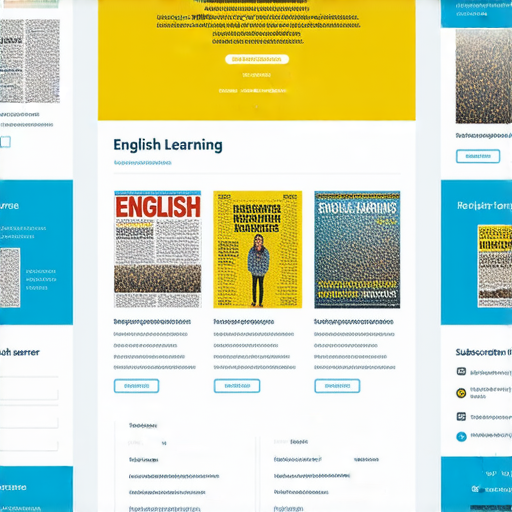 探索英文世界的主題圖片，展示訂閱雜誌與學習計劃的資訊，並強調與外籍老師一對一的語言學習旅程，讓學習者輕鬆提升英文能力。