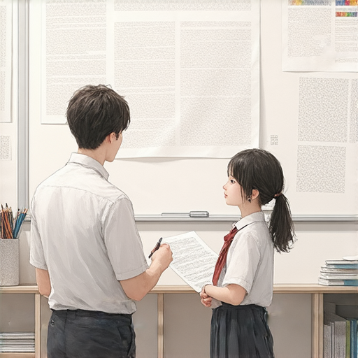 一位學員正在與外籍老師一對一學習英文信件寫作技巧，背景有教學白板和筆記工具，強調掌握英文信件寫作秘訣，提升語言魅力。