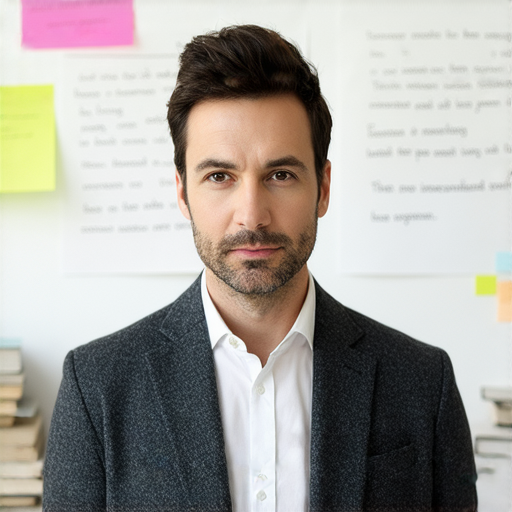 探索英語魅力的宣傳圖片，展示認真男人自信展現帥氣形象，搭配外籍老師進行一對一英語課程的場景，強調學習的重要性和風格。