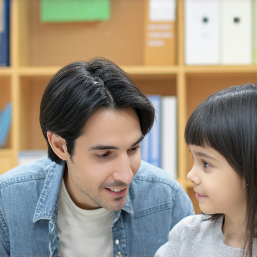 外籍老師一對一教學場景，學生專注於英文學習，突破語言階層與阻力，提升英文能力，互動熱烈，專業指導，創造良好學習氛圍。
