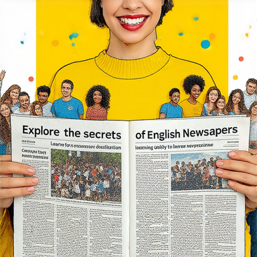 探索英文報紙的秘密，外籍老師在教學中引導學習者輕鬆掌握英語精髓，圖片展示學生參與課堂活動，享受學習過程。