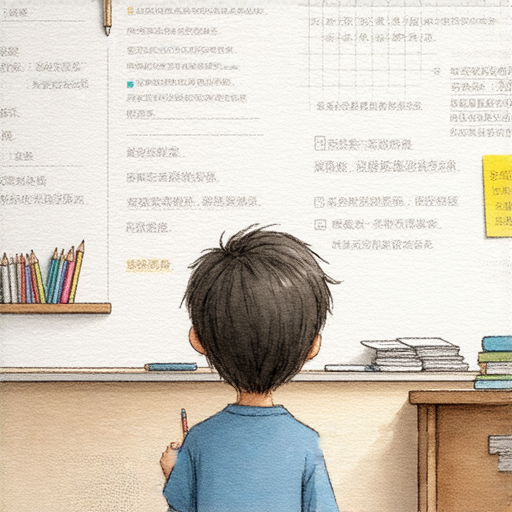 一位外籍英文老師與學生進行一對一教學，學生專注學習，背景展示學習材料，強調揭開隱藏學習機會的主題，示範個性化教學的效果。