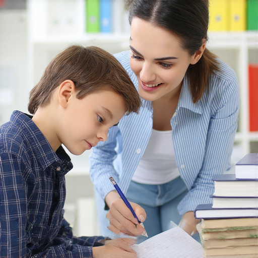 掌握英文日期寫法的學生與外籍老師一對一教學中，學生專注學習，背景有英語教材，讓你的表達更流利，立即預約外籍老師學習。