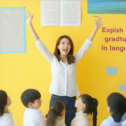 外籍老師在課堂上教學生如何用英文表達謝意，學生們積極參與，輕鬆溝通，展現友好的學習氛圍，探索新文化與語言學習的樂趣。