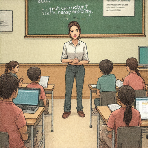 揭開貪污與責任的真相，圖中展示外籍老師教授英文的情境，學習者專注互動，強調如何輕鬆找到合適的外籍老師學英文，促進教育公平與透明。