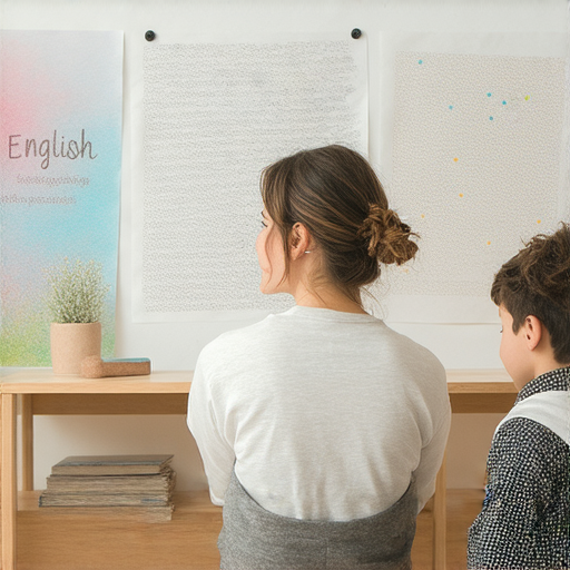 獨特花體字展示英文之美，一對一外籍老師教學場景，學生專注學習，提升英文能力，探索更出色的英語表達技巧。