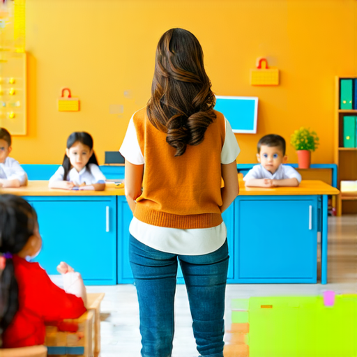 外籍老師指導學生學習英語，場景中展示贖罪與負載均衡概念，突顯創新教學方法，並揭示英語學習的祕密，助你邁向成功之路。