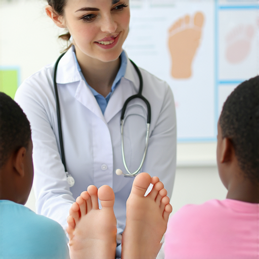 外籍英文老師指導學生探索足部健康與應對趨勢，展示足部護理技巧及重要性，營造輕鬆學習氛圍，強調足夠的健康管理及正確的護理方法。