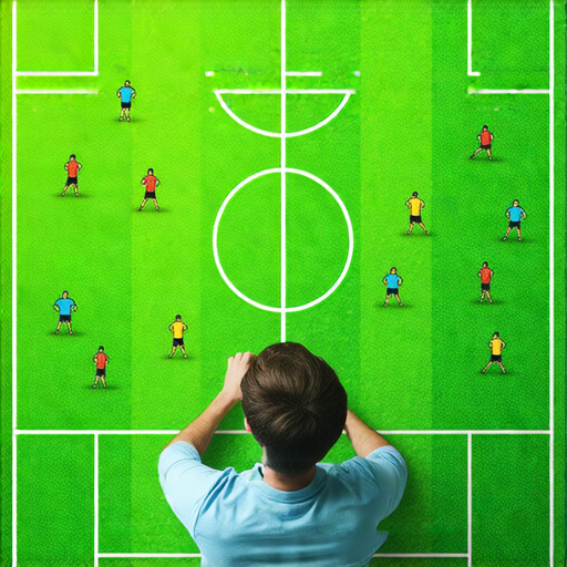 一對一外籍英文老師介紹足球各位置與術語，背景顯示足球場與球員動作，探索足球的秘密，提升對足球的理解，讓學習更有趣，激發對運動的熱情。