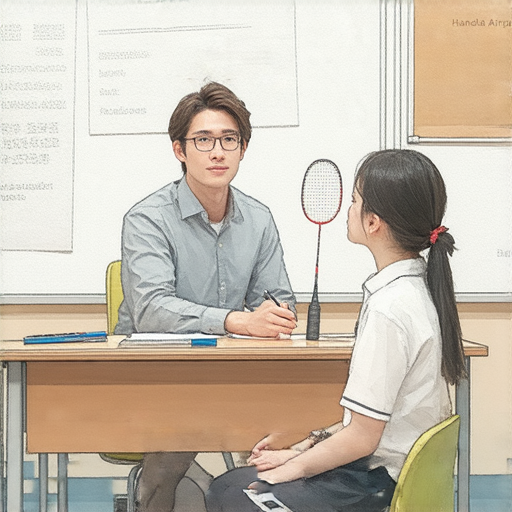 探索羽毛球的英文世界，學習羽田機場和羽絨外套術語，畫面展示外籍英文老師一對一教學的場景，提升語言能力，立即預約，讓學習變得有趣又有效。