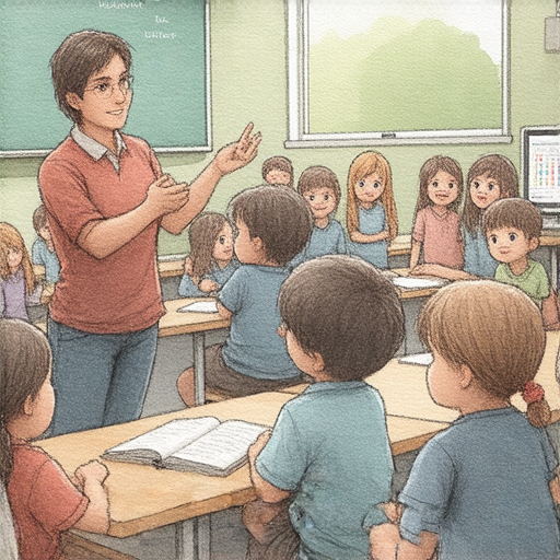 探索輪到你，外籍老師教學場景，學生專注學習，提升英文能力與互動，學習變得有趣，課堂氛圍輕鬆愉快，立即加入，共同啟發學習熱情。