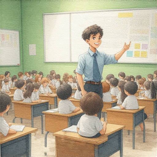 專業外籍老師在課堂上指導學生學習英文，激發學生追尋夢想的熱情，迷路於知識的海洋中，展開全新的學習旅程，體驗流利英文的快樂。