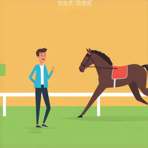 馬場到馬拉松的英文學習主題圖片，展示一對一外籍老師授課情景，學生專注學習，背景為馬拉松與英語學習元素，象徵學習英文的輕鬆與趣味。