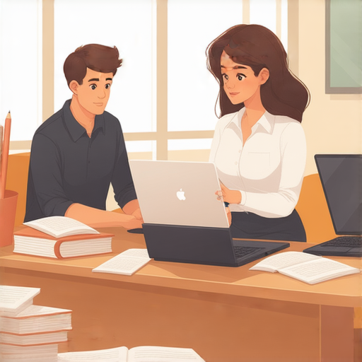 外籍老師與學生一對一學習中，專注提升職場英文溝通能力，周圍有學習資料和筆記本，環境明亮舒適，展示職場英文學習的互動過程。