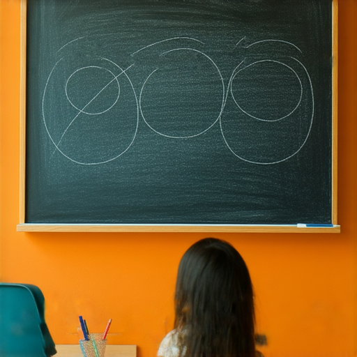 揭開椭圆的神秘面紗，數學之美探索，外籍老師一對一提升英文，學生在課堂中專注學習，黑板上展示椭圆的圖形，激發學習熱情和興趣。