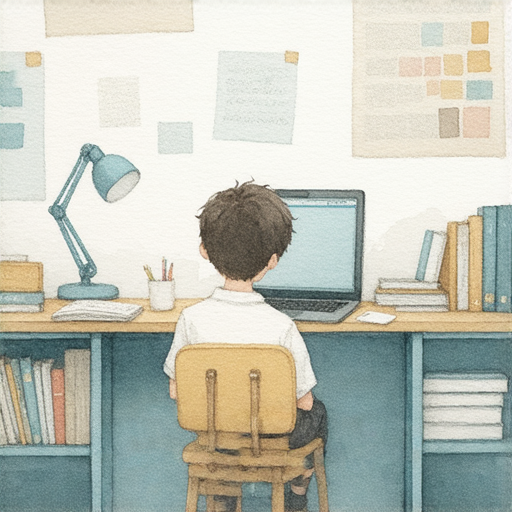 外籍老師一對一教學服務的學生正在專心學習英語，場景中展示出積極養成英語習慣的氛圍，適合希望提升英語能力的學習者。