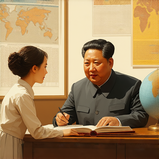 毛澤東學習英語的過程，展示外籍老師一對一教學的場景，強調提升英語技能的重要性，並吸引觀眾體驗這種教學方式。