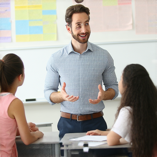 外籍英文老師在課堂上介紹膽石相關知識，學生聚精會神聆聽，探索膽石的真相及課程內容，課堂氛圍熱烈，適合深入了解膽石及健康議題。