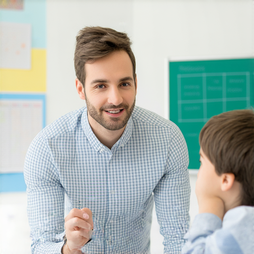 一位專業外籍老師正在進行一對一的英文教學，學員專注聆聽，教室環境友好，彰顯提升英語能力的氛圍，鼓勵學習者立即體驗專業英文教育。