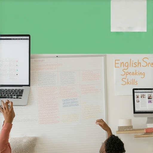 提升英文口說能力的宣傳圖片，展示一名外籍老師與學員進行一對一教學互動，強調流利對話的新世界，吸引學習者加入課程。