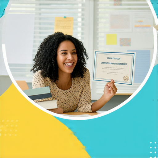 掌握畢業證書，提升英文能力的宣傳圖片，展示外籍老師與學生一對一教學的場景，強調個性化學習和語言提升的重要性，鼓勵報名參加英文課程。