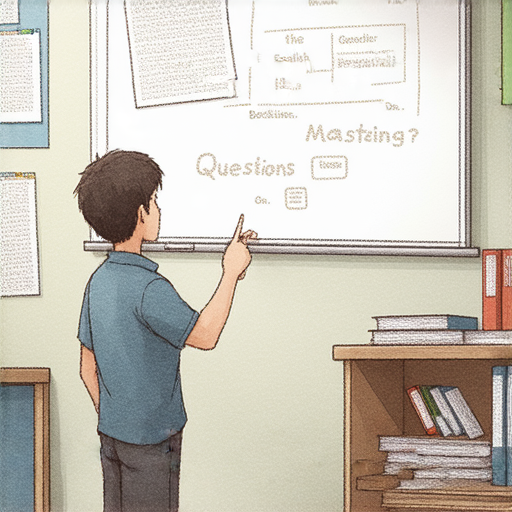 外籍老師一對一教學場景，學生專注學習英文，教師引導發問，教室佈置舒適，顯示掌握英文秘訣的無限可能，激發學習熱情。