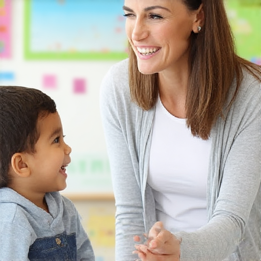 外籍老師與學生進行一對一英語對話，學生面帶笑容，展現流利交流的快感，背景為教室環境，強調學習英語的互動性及效率。