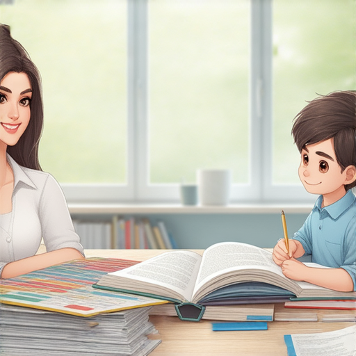 一對一外籍老師教學場景，學生專注學習英文，外籍老師耐心指導，傳遞流利英語的技巧，助力快速提升英文能力，啟動流利之路。