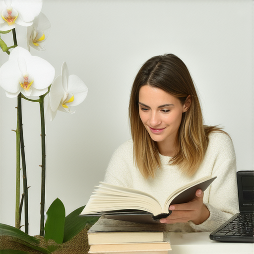 外籍英文老師與學生一對一教學場景，白蘭花背景襯托學習氛圍，展現個性化輔導，提升英文能力，體驗學習的魅力。