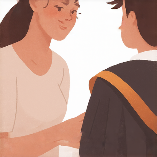 外籍老師一對一指導，學生穿著畢業袍，專心學習英文，展現進步與成就感，透過專業指導提升語言能力，探索畢業袍背後的故事與價值。