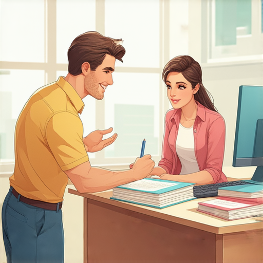 一名外籍老師與學生進行一對一的英語口說教學，師生互動熱烈，桌上擺放英語學習教材，背景為輕鬆的學習環境。提升英語口說的最佳選擇。