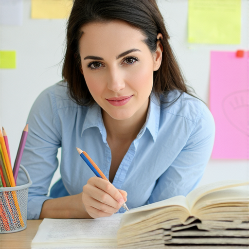 外籍老師一對一英文教學場景，學生專注學習，桌上有教材和筆記，背景顯示多元文化氛圍，強調語言學習的豐富多彩和互動性，解密營養的教學方法。