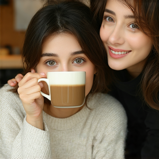 黑糖飲品與外籍老師對話的情景，展示一對一英語教學的氛圍，強調黑糖熱潮與獨特的英語魅力，吸引學習者即刻查詢。