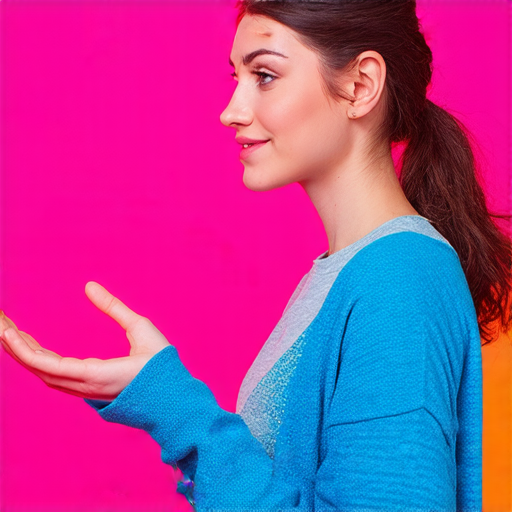 挑戰男尊女卑背景的圖片，一位外籍英文老師與學員一對一互動，學習英語的過程中展現自信，象徵開啟自信之旅，鼓勵學習者勇敢突破界限。