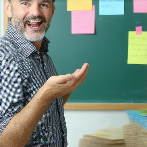 探索紮營英文的學習場景，一位外籍老師與學生一對一互動，展現生動的語言冒險，學生專注地參與學習，背景是課堂環境，強調語言學習的樂趣與效率。