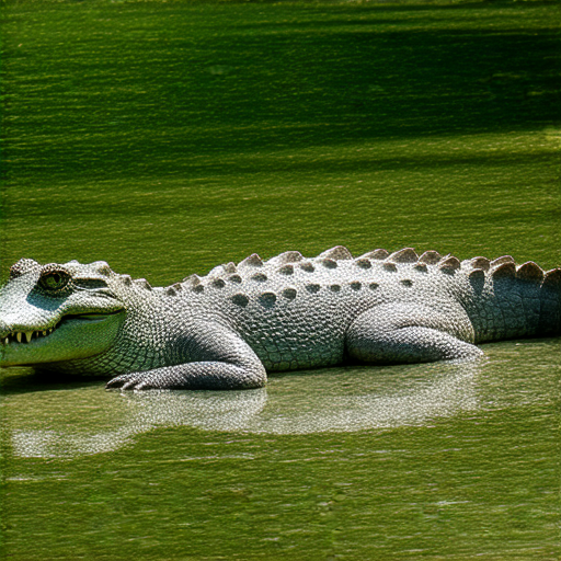 短吻鱷魚的圖片，展現其獨特外貌與栖息環境，配合英文教學的主題，吸引學生報名外籍老師一對一課程，探索有趣的英文世界。